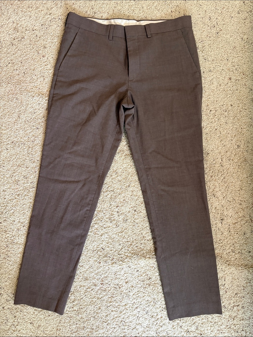 Express Men's Dark Brown Dress Pants - Slim Tapered